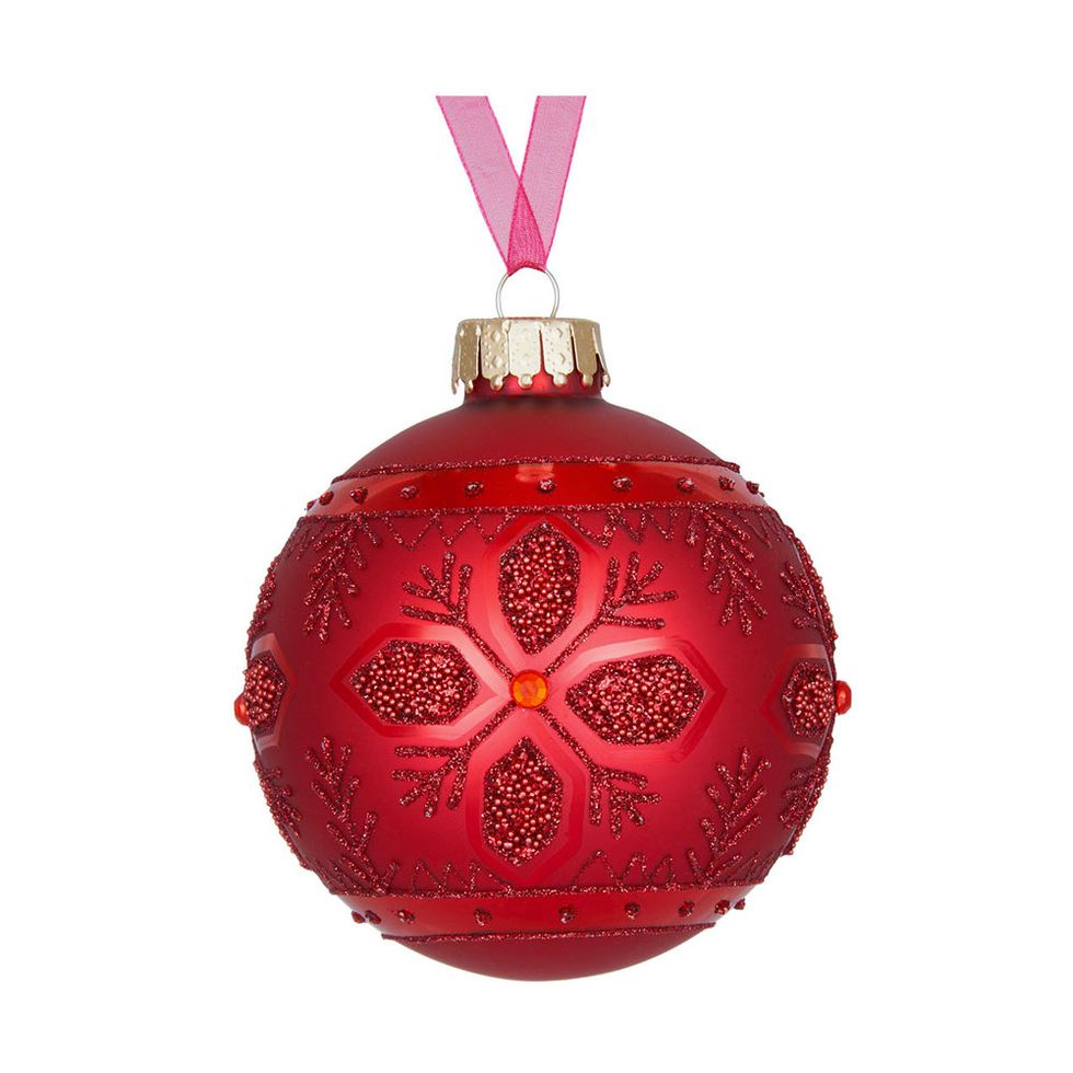 Christmas ornament, Holiday ornament, Christmas decoration, Red, Ornament, Perfume, Sphere, Christmas, Interior design, 