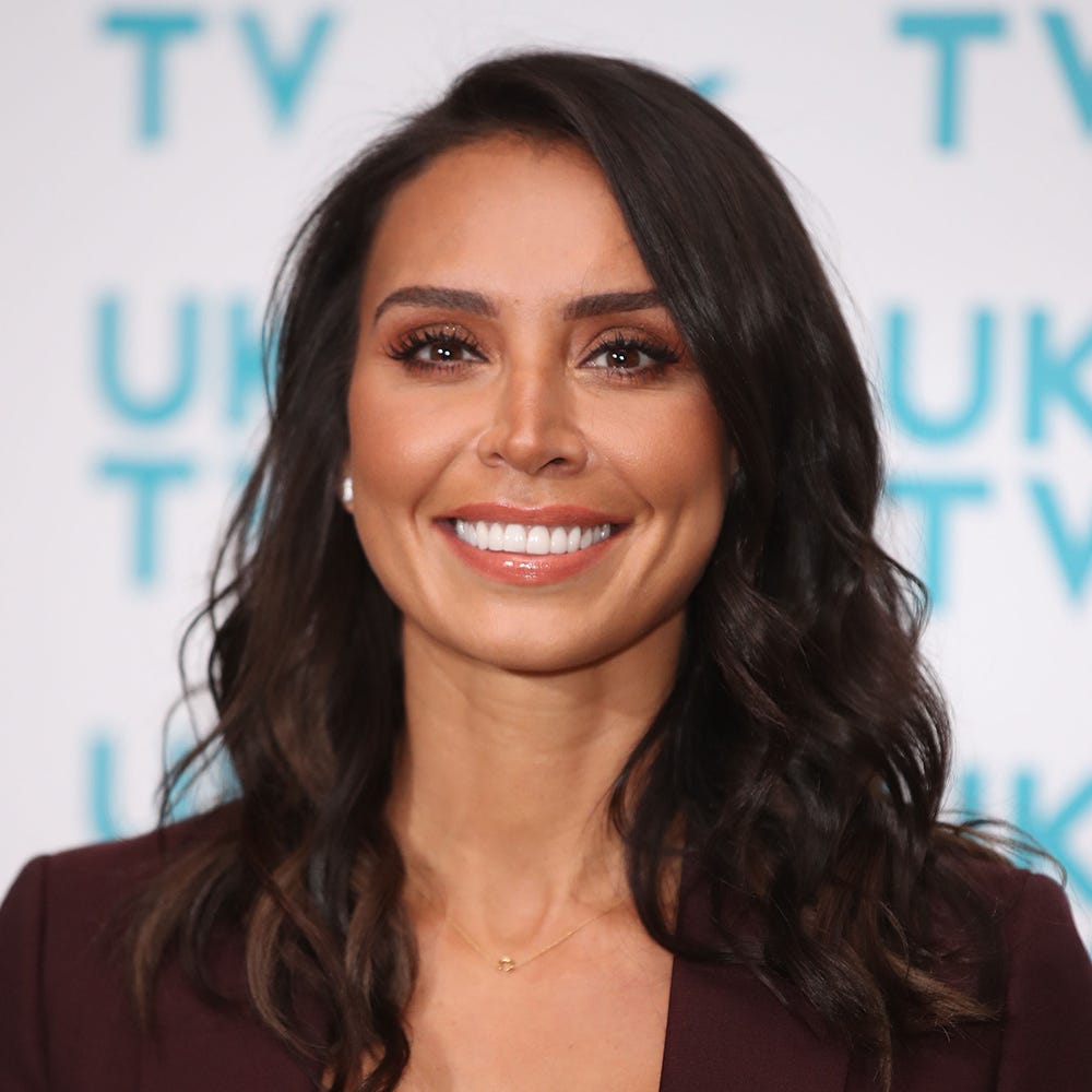 Christine Lampard shows off her naturally curly hair