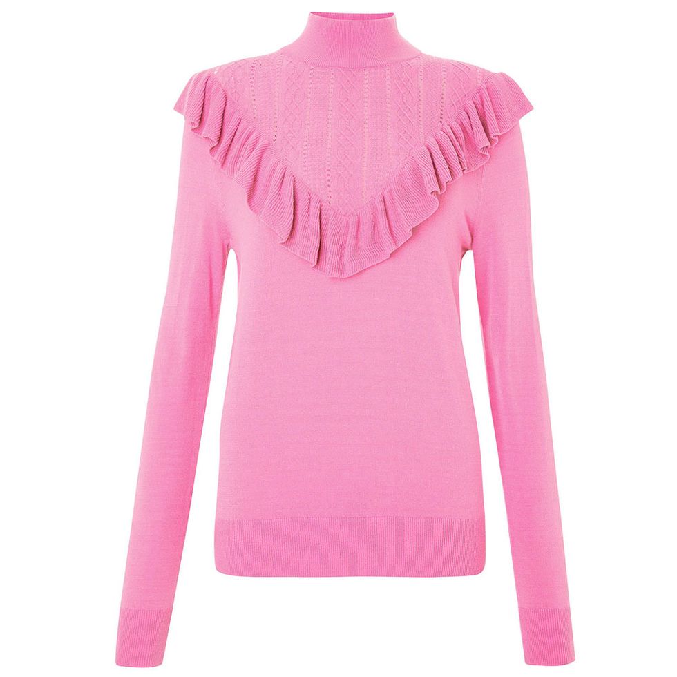 Clothing, Pink, Sleeve, Shoulder, Neck, Outerwear, Jersey, Arm, T-shirt, Top, 