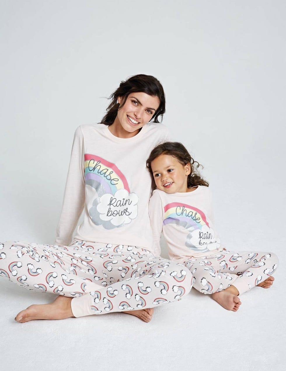 White, People, Sitting, Child, Skin, Yellow, Pajamas, Nightwear, Photo shoot, Leg, 