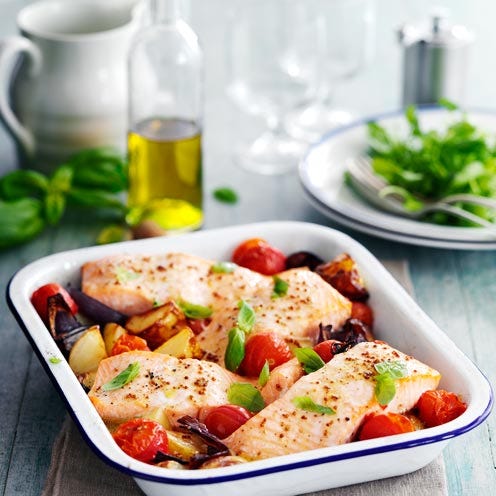 Warm Salmon and Potato Salad