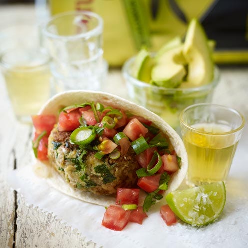 mexican chickepea burger