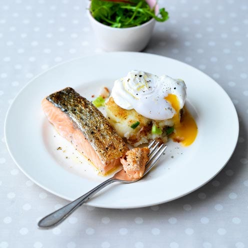 Salmon with Poached Egg