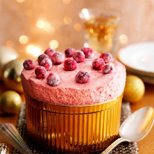 chilled cranberry souffle