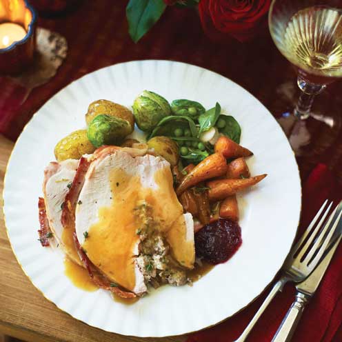 best turkey recipes roasted turkey breast, thyme carrots and speedy gravy