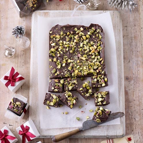 Easy, Chocolate And Pistachio Fudge