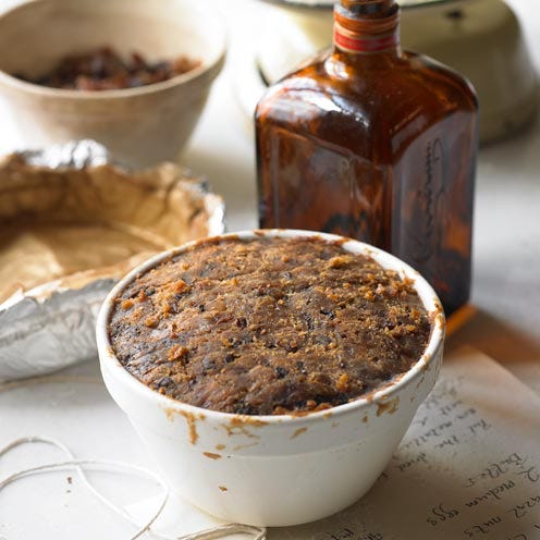 Fig, orange and cranberry Christmas pudding