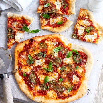 Dish, Food, Pizza, Cuisine, Pizza cheese, Ingredient, Flatbread, California-style pizza, Italian food, Tarte flambée, 