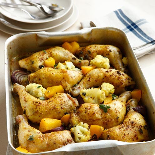best traybake recipes spiced chicken tray bake