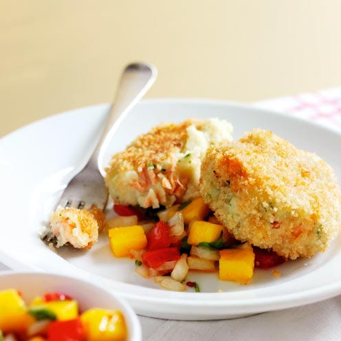 Pan-Fried Fish Cakes with Mango Salsa