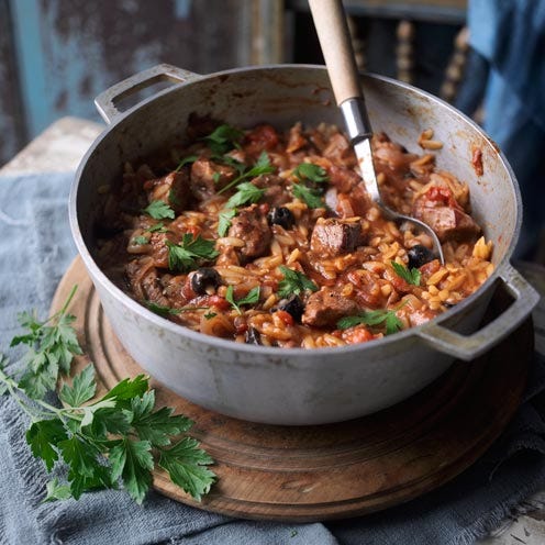 lamb and orzo stew