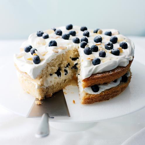 Lemon Cake with Blueberry Whipped Cream | Spring Cake Recipe – Kana