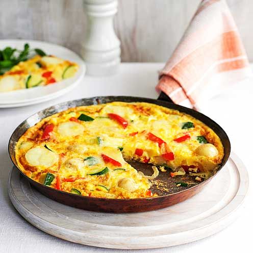 courgette and pepper frittata
