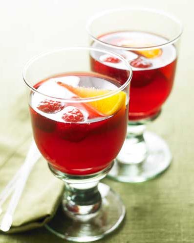 best cocktail recipes mulled cranberry and raspberry punch