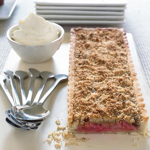 Rhubarb And Orange Crumble Tart