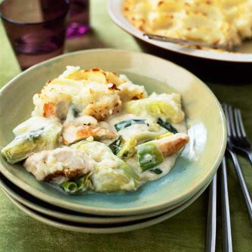 chicken and leek pie