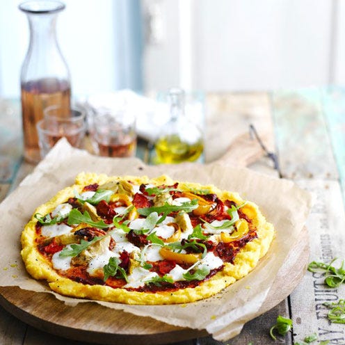 Polenta pizza recipe