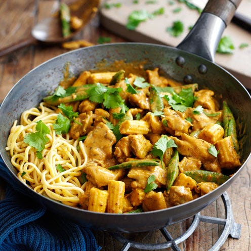 Chicken satay noodles