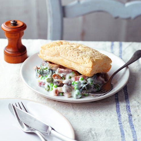 Bacon and mushroom pies