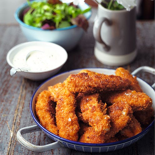 Chicken fingers with dipping sauce