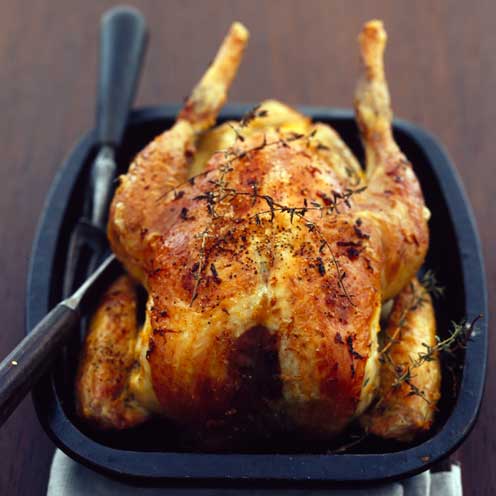 Roast guinea fowl