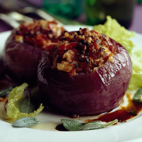 Stuffed Red Onions – Oven Dried Tomatoes