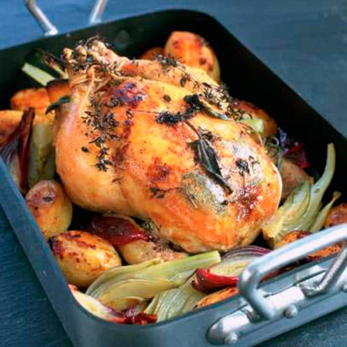 Mediterranean roast chicken