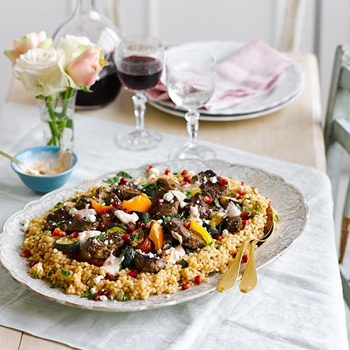 Lamb tagine with giant couscous - tagine recipe