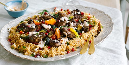 Lamb tagine with giant couscous - tagine recipe