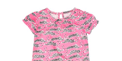 Product, Sleeve, Textile, Pattern, Pink, Baby & toddler clothing, Magenta, Dress, One-piece garment, Day dress, 