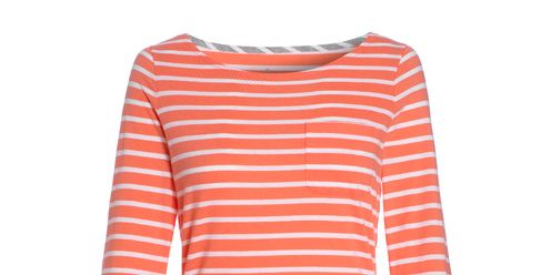 Sleeve, Shoulder, White, Orange, Neck, Pattern, Peach, Sweatshirt, Long-sleeved t-shirt, Active shirt, 