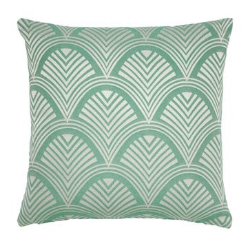 Green, Throw pillow, Textile, Pillow, Cushion, Pattern, Linens, Teal, Aqua, Turquoise, 