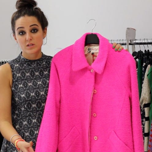 Clothing, Sleeve, Textile, Outerwear, Magenta, Pink, Style, Clothes hanger, Collar, Fashion, 