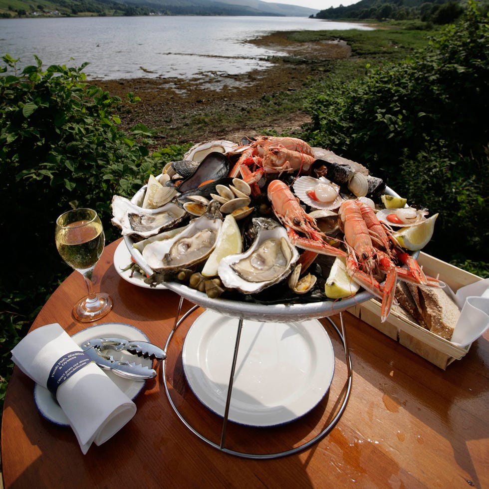 Cuisine, Dishware, Tableware, Food, Table, Stemware, Seafood, Dish, Glass, Serveware, 