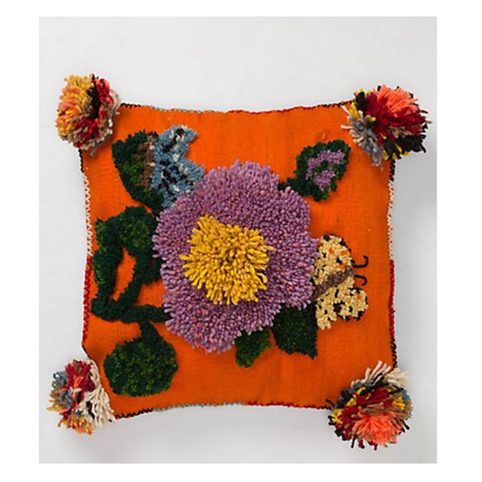 Orange, Textile, Creative arts, Undergarment, Floral design, Crochet, 