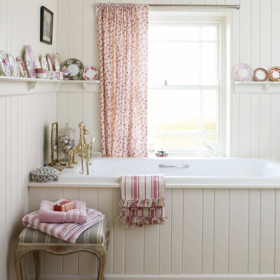 Room, Product, Interior design, Textile, Wall, Pink, Interior design, Home, Window treatment, Fixture, 