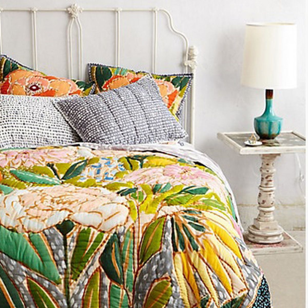 Blue, Product, Bed, Room, Yellow, Interior design, Textile, Bedding, Bedroom, Wall, 