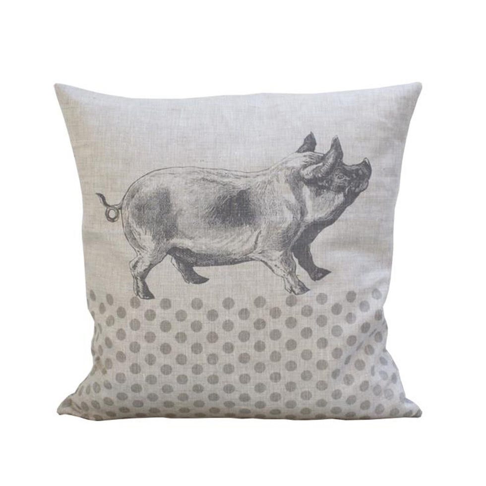 Linens, Terrestrial animal, Home accessories, Grey, Cushion, Beige, Pillow, Throw pillow, Working animal, Rhinoceros, 