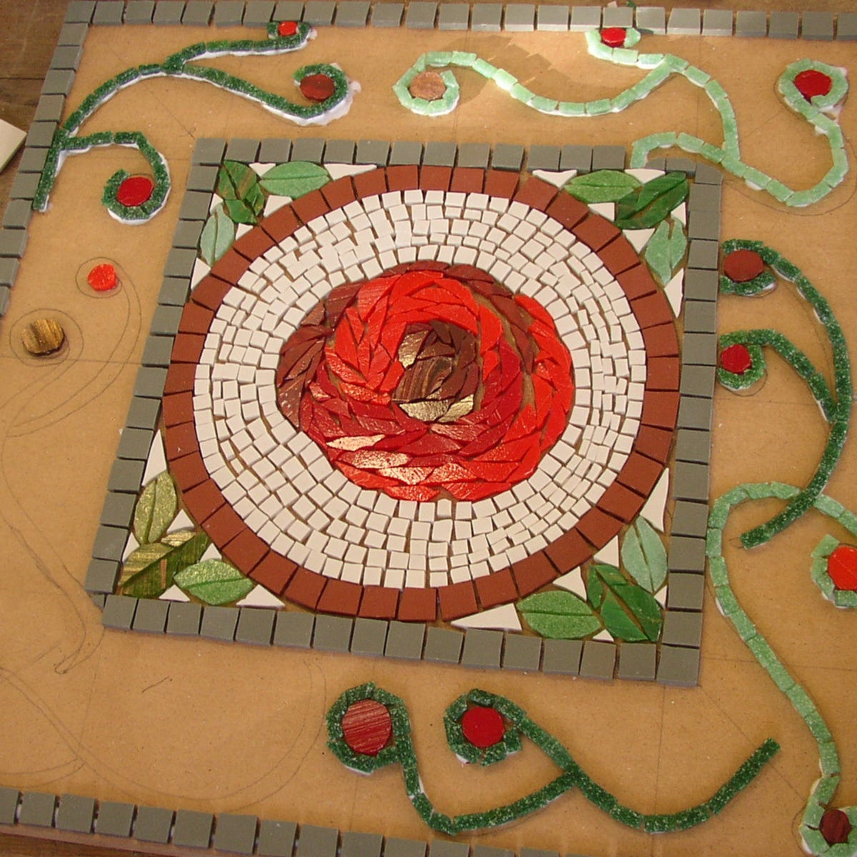Pattern, Art, Circle, Visual arts, Creative arts, Coquelicot, Tile, 