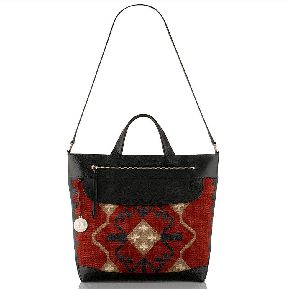 Bag, Shoulder bag, Fashion accessory, Luggage and bags, Maroon, Rectangle, Material property, Coquelicot, Triangle, Strap, 