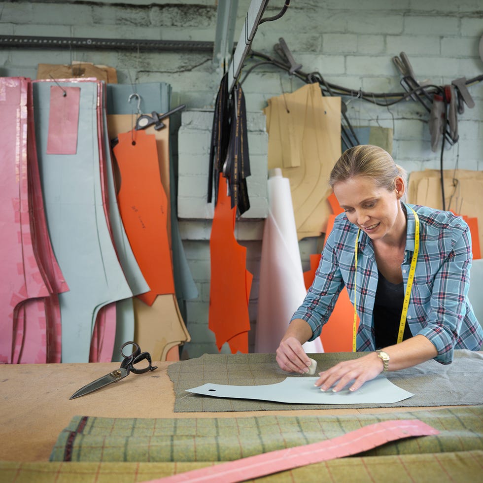 Textile, Employment, Job, Linens, Stationery, Electrical supply, Fashion design, Pattern, Clothes hanger, Writing desk, 