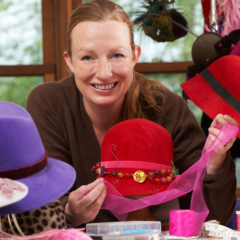 Headgear, Costume accessory, Fashion accessory, Costume hat, Tooth, Sun hat, Laugh, Fedora, Costume, Bonnet, 