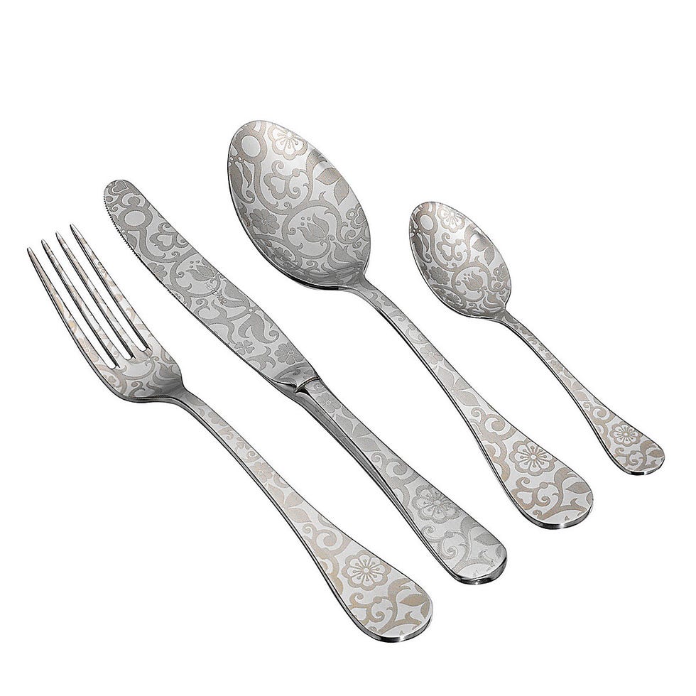 Cutlery, Tableware, Grey, Kitchen utensil, Dishware, Household silver, Silver, Steel, 