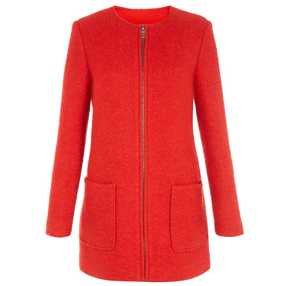 Product, Sleeve, Red, Textile, Outerwear, Collar, Pattern, Carmine, Fashion, Woolen, 