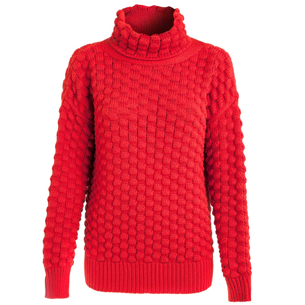 Product, Sleeve, Sweater, Textile, Red, Pattern, Outerwear, White, Wool, Woolen, 