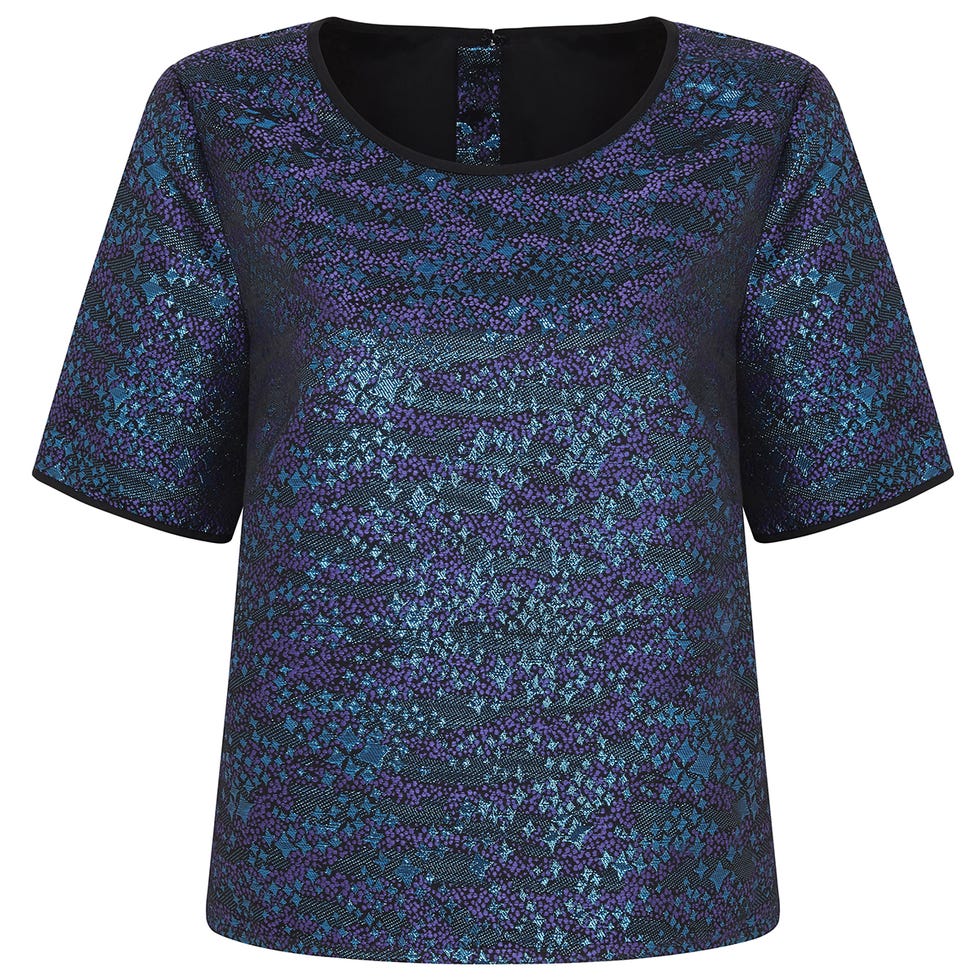 Blue, Product, Sleeve, Green, Pattern, Textile, White, Electric blue, Teal, Purple, 