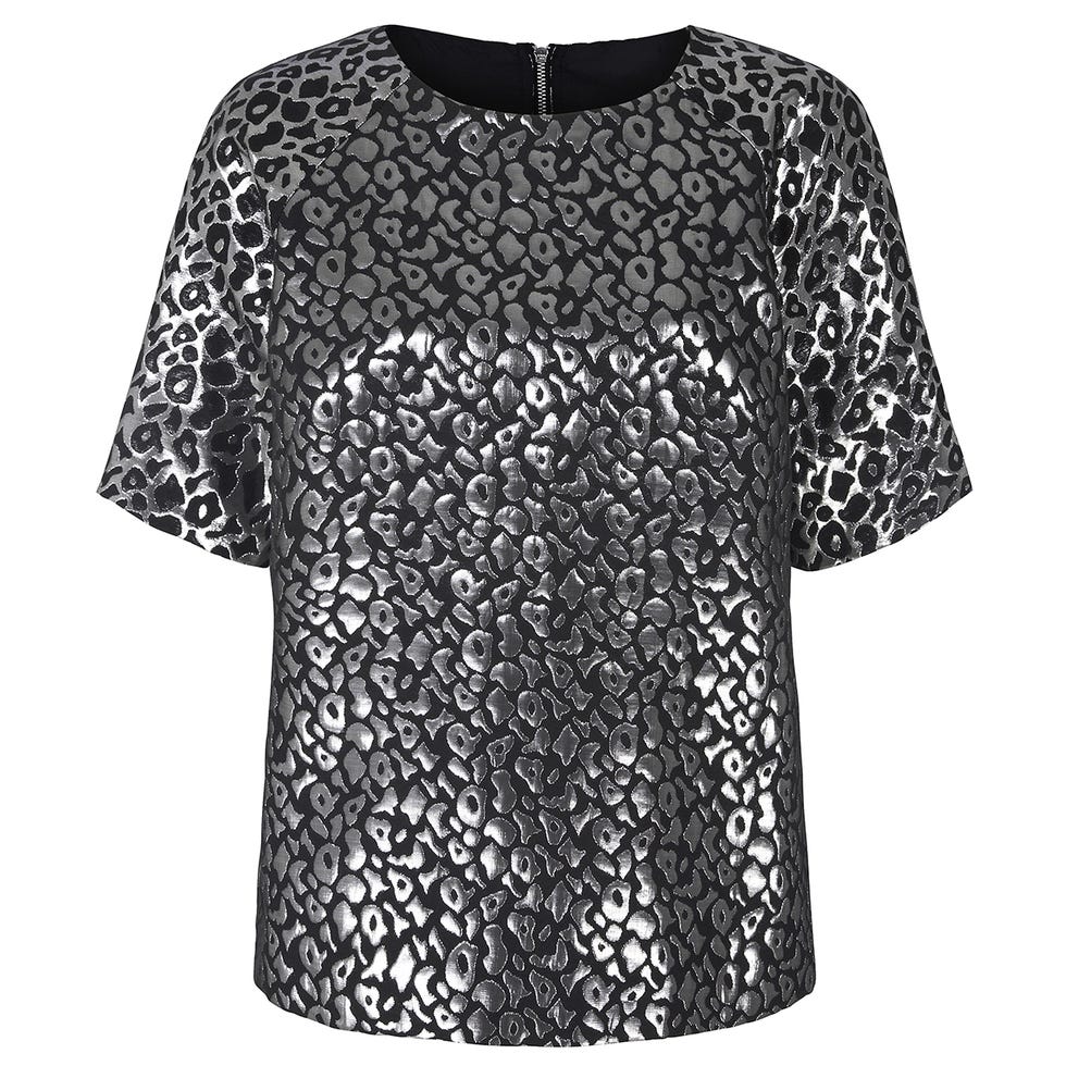 Product, Sleeve, Pattern, Style, Neck, Black, Grey, Teal, Active shirt, Design, 