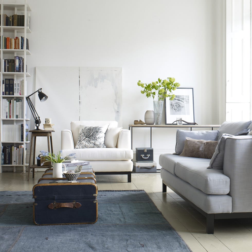 Room, Interior design, Living room, Floor, Home, Wall, Flooring, Furniture, White, Couch, 