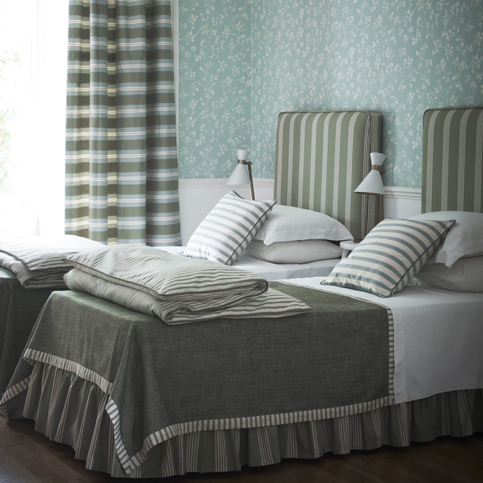 Interior design, Room, Floor, Property, Wall, Textile, Bedding, Bed, Bedroom, Furniture, 