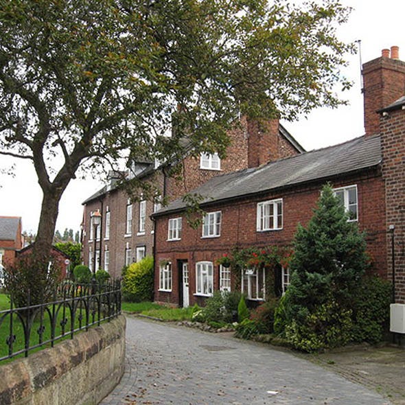 Window, Plant, Property, Neighbourhood, Residential area, Town, House, Brick, Building, Wall, 
